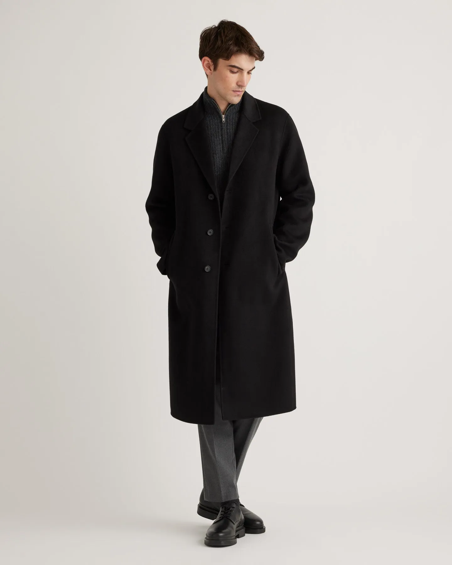 100% Mongolian Cashmere Double-Faced Overcoat