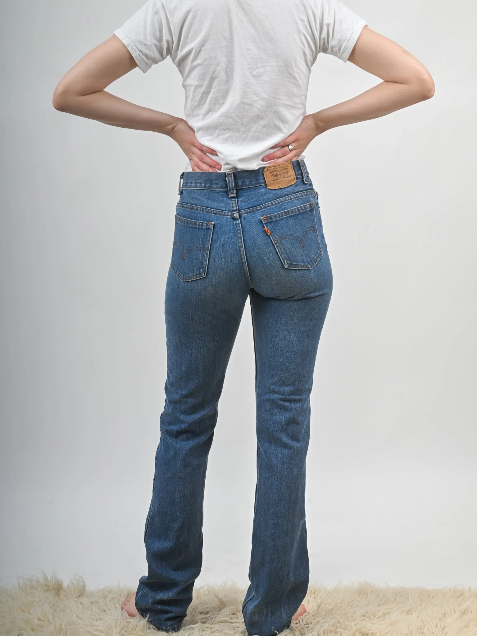 1970s Orange Tab Levi Long Legs 30W 36L J118