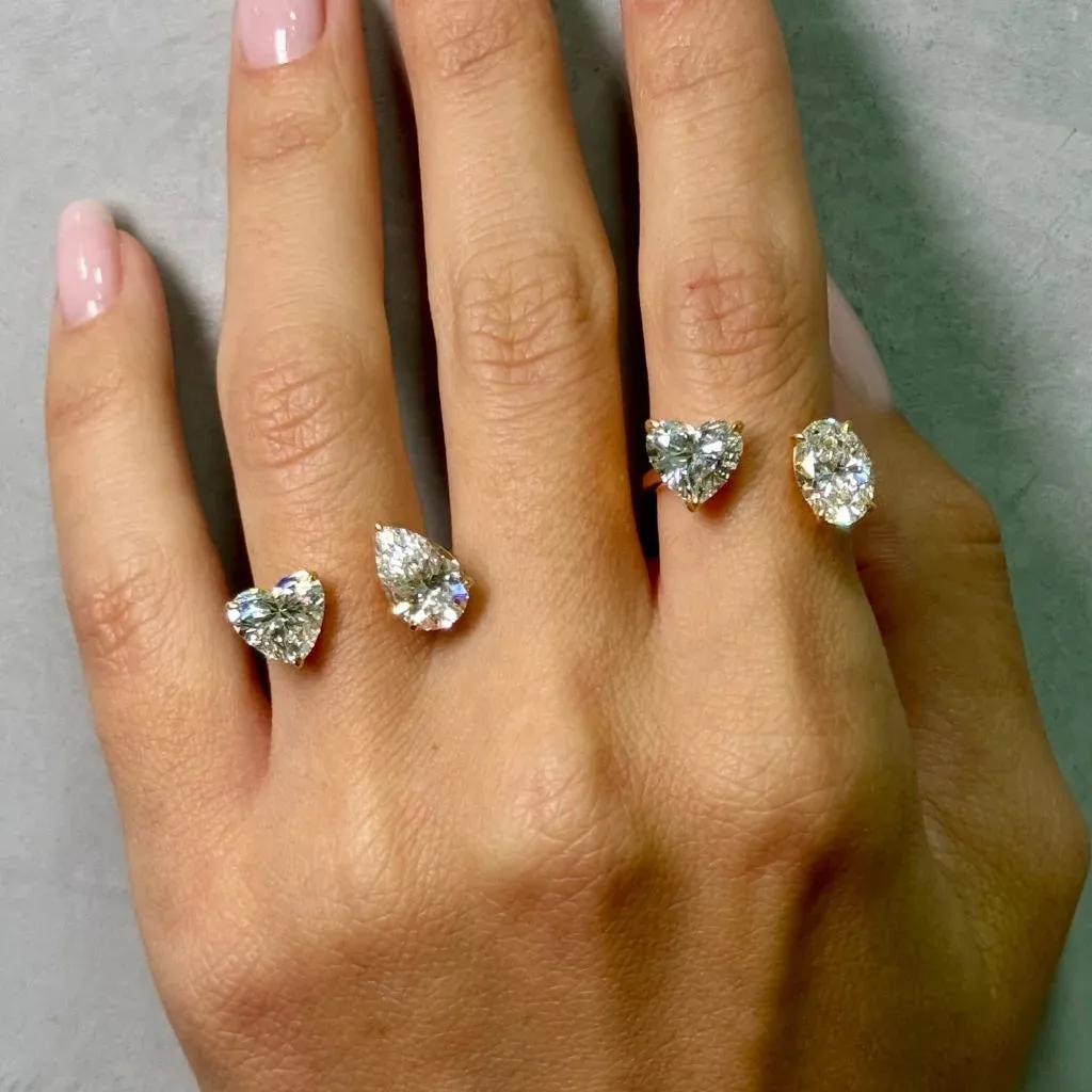 2 2ct Heart & Oval Ring