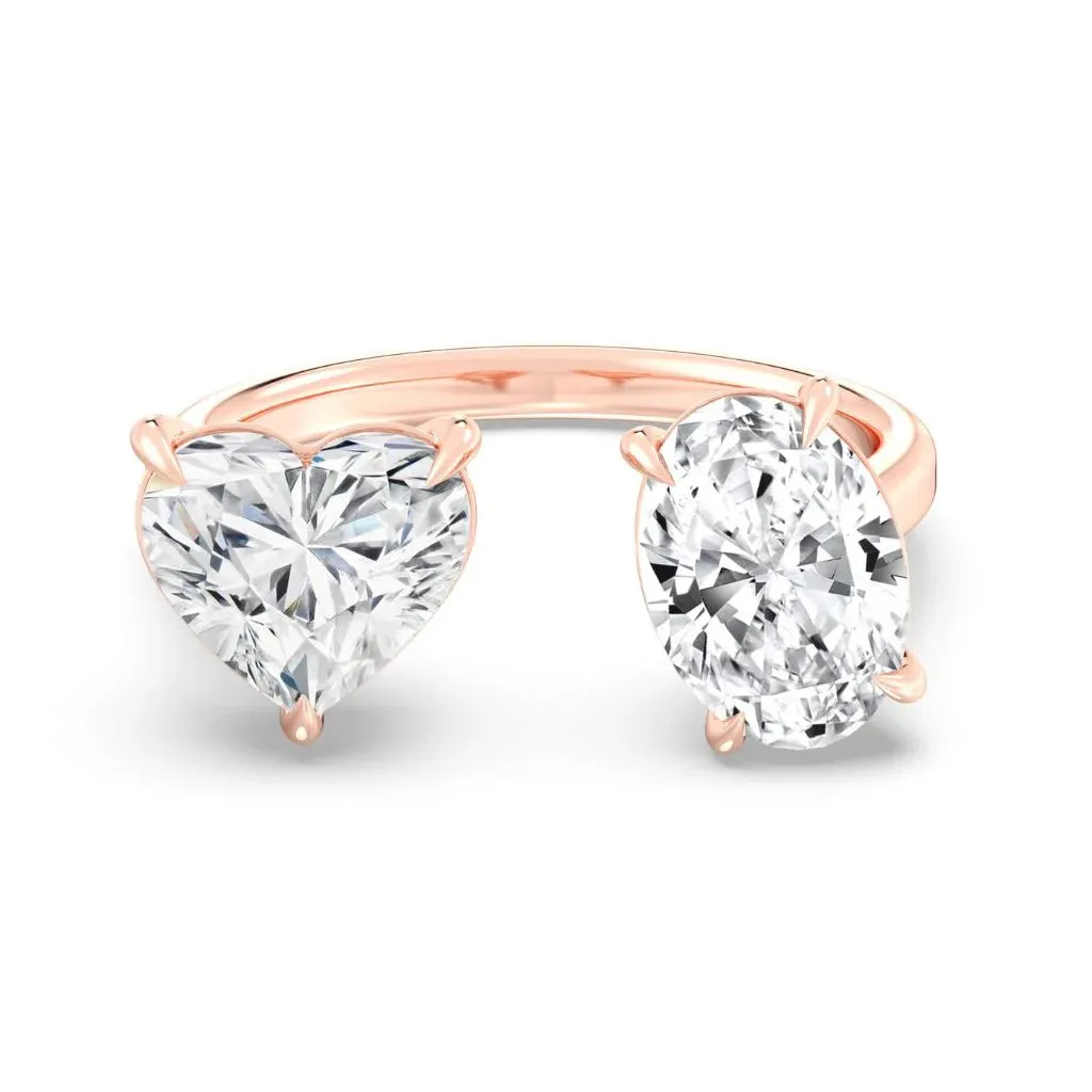 2 2ct Heart & Oval Ring