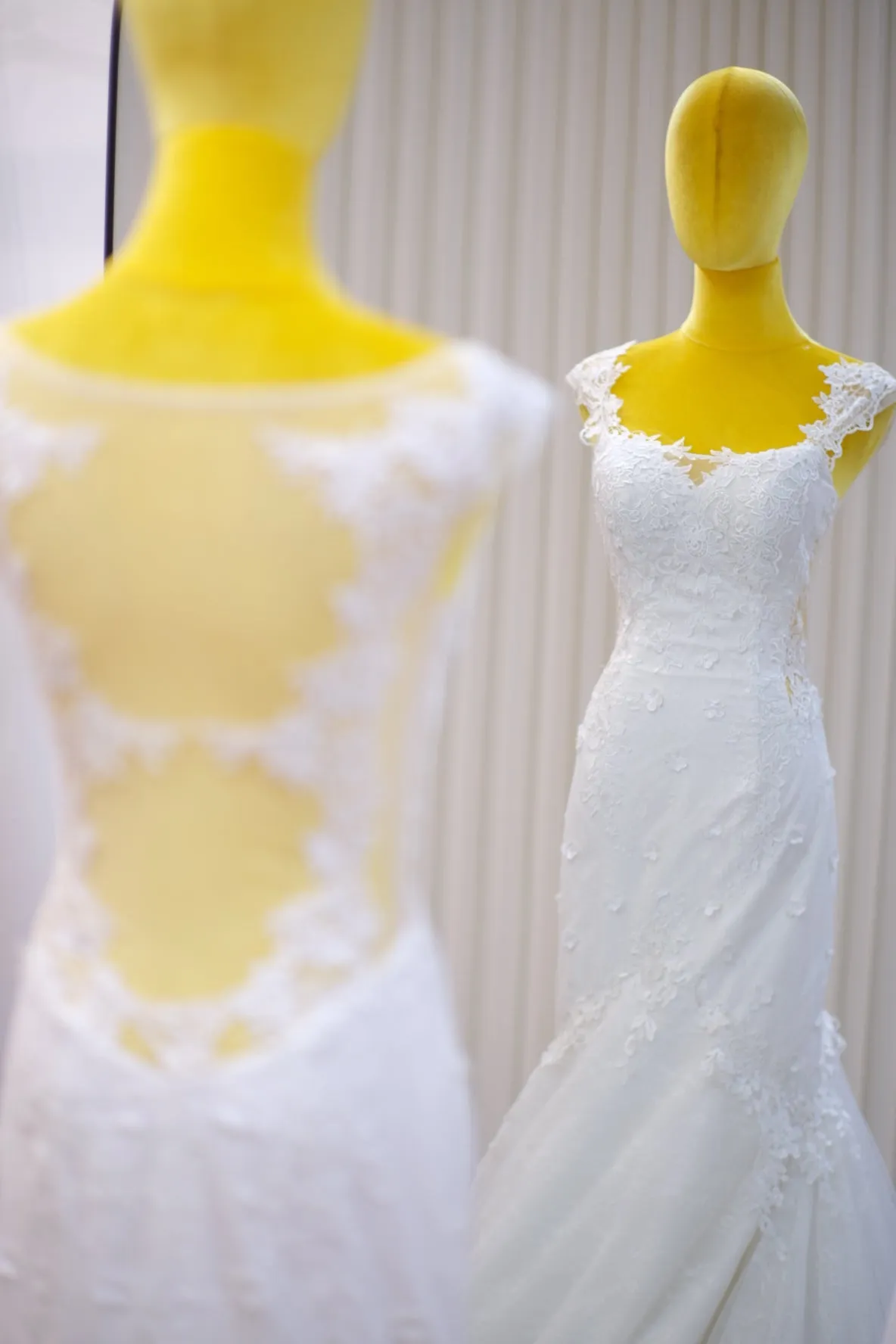 BG-WED-AME-10061 WEDDING GOWN LUX FABRIC Full Fabric Lace SIZE S BUST 80-84 WAIST 66-68