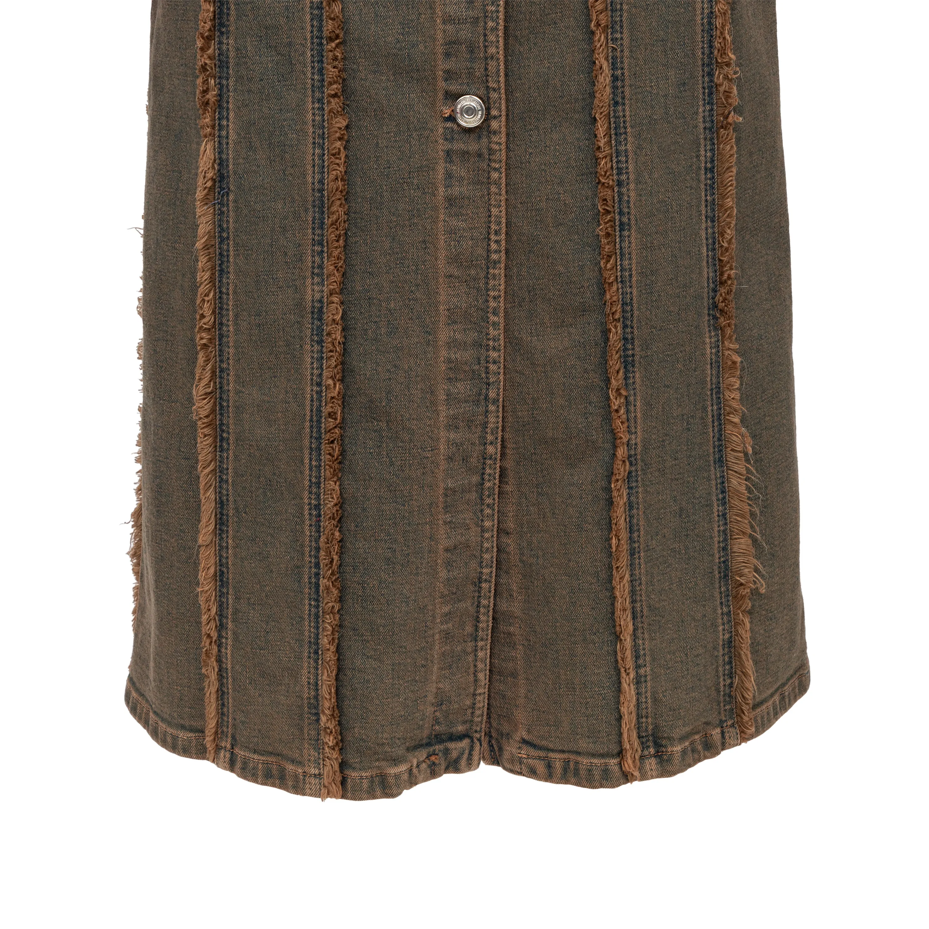 Blumarine Denim Overcoat with Faux Fur - '20s