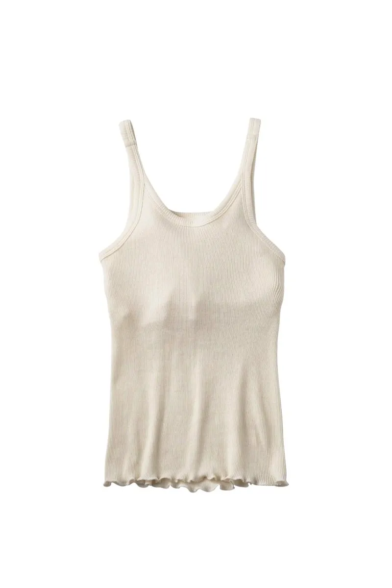 cap in rib tank top/3color