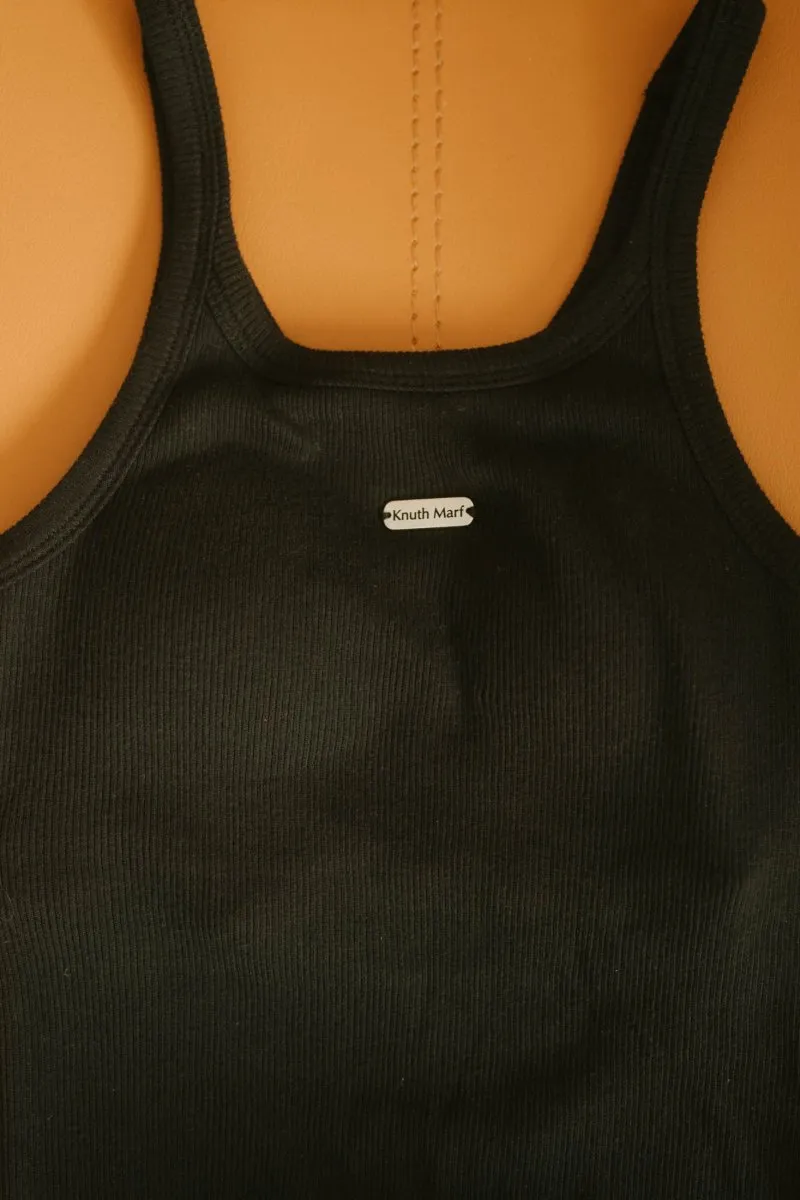 cap in rib tank top/3color