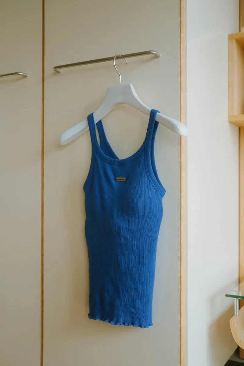 cap in rib tank top/3color