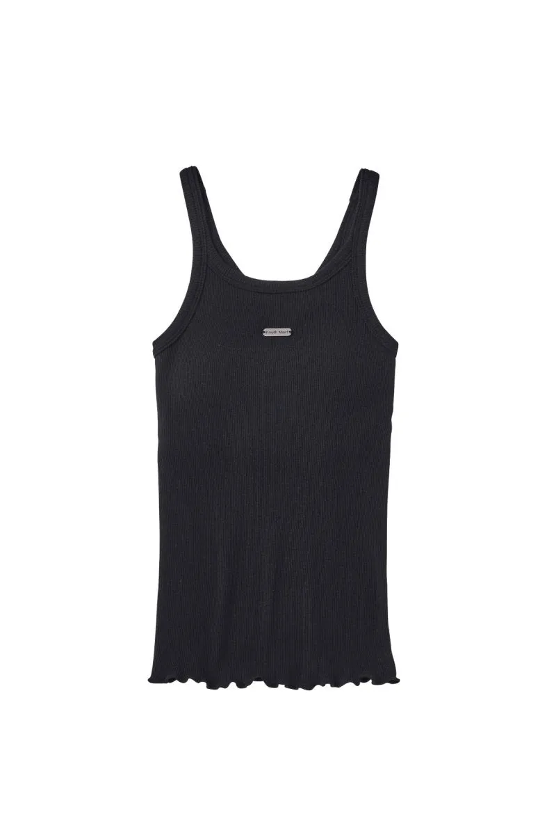 cap in rib tank top/3color