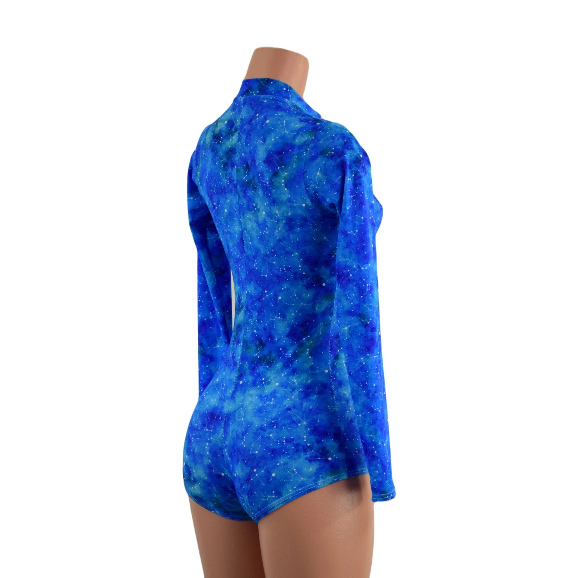 Celestial Stella Romper with Long Sleeves & Boy Cut Leg