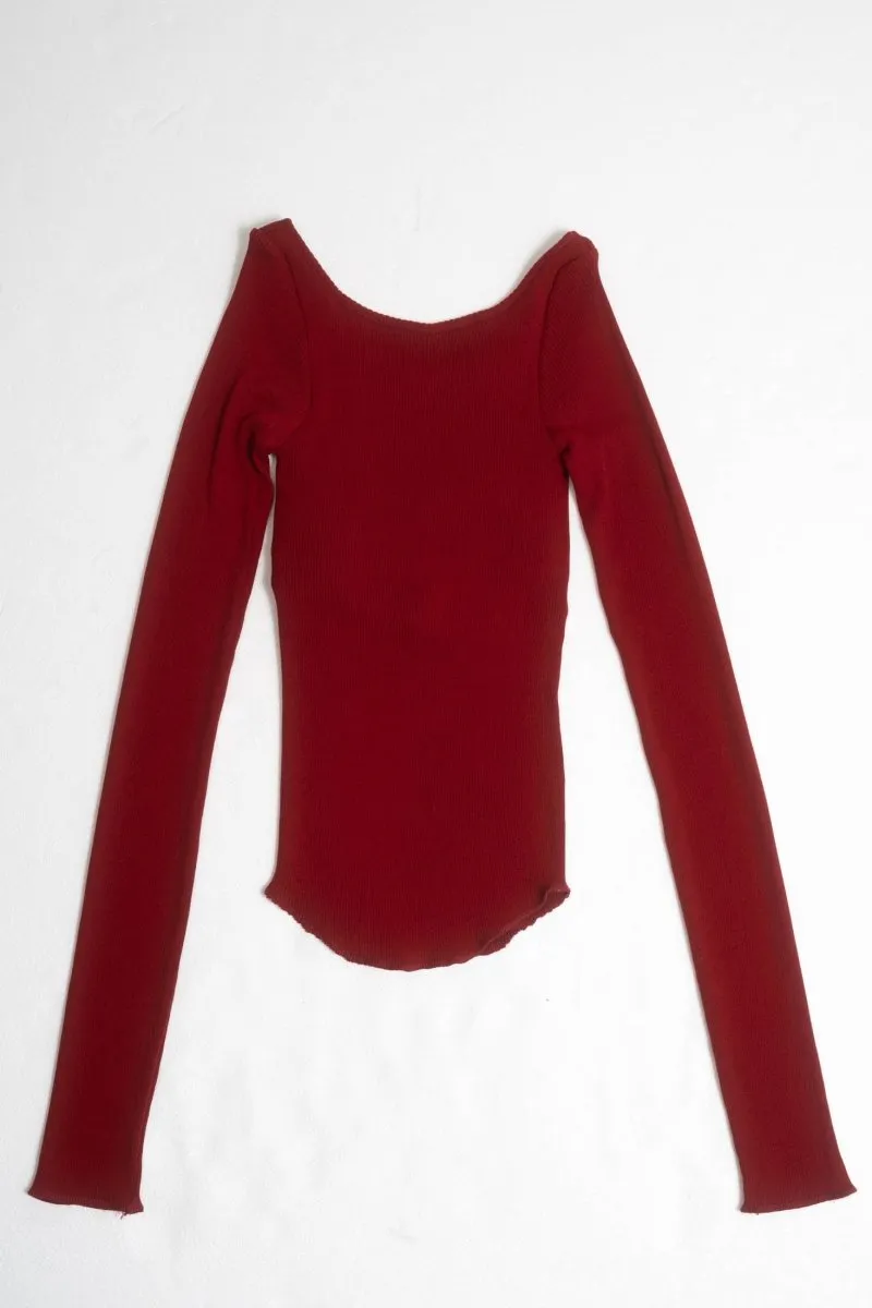 cup in boat neck knit/3color