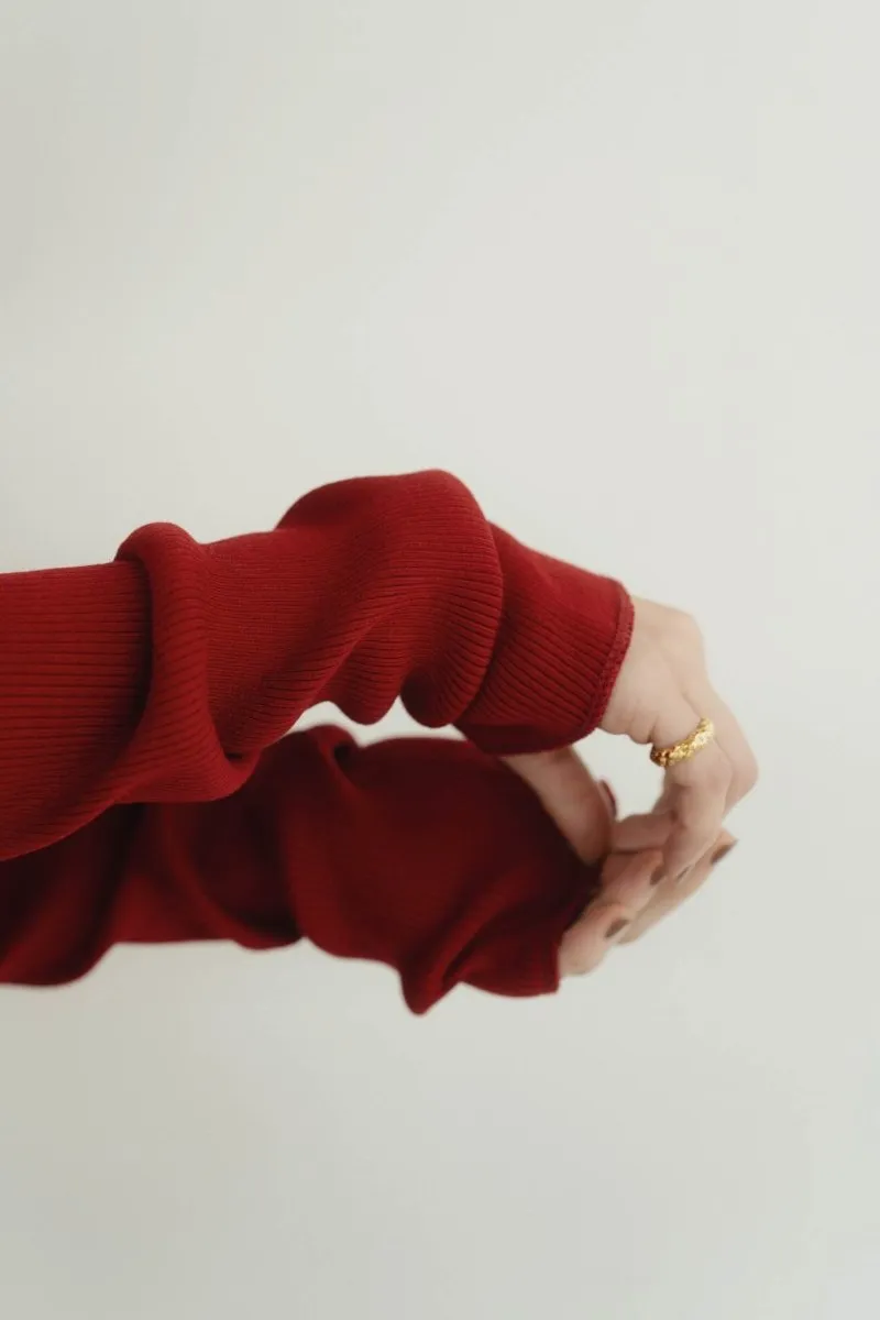 cup in boat neck knit/3color