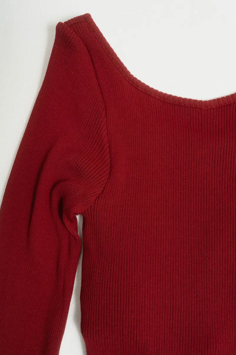 cup in boat neck knit/3color