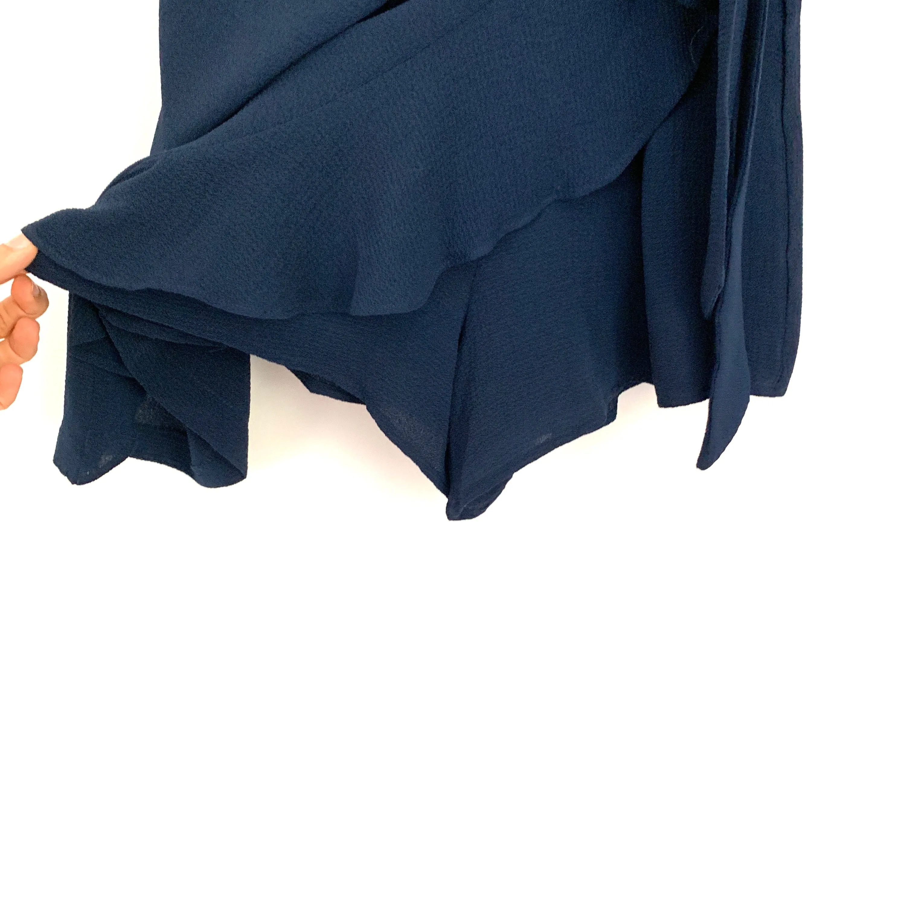 Dee Elly Navy Wrap Dress with Hidden Shorts NWT- Size S