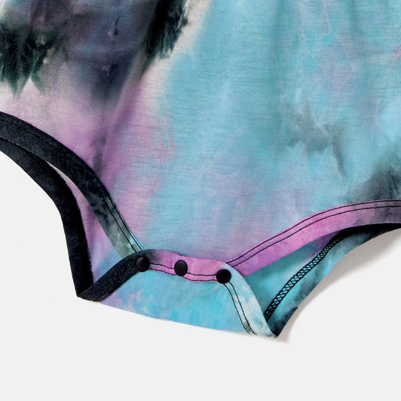 Family Matching Tie Dye Tank Dresses and Short-sleeve T-shirts Sets