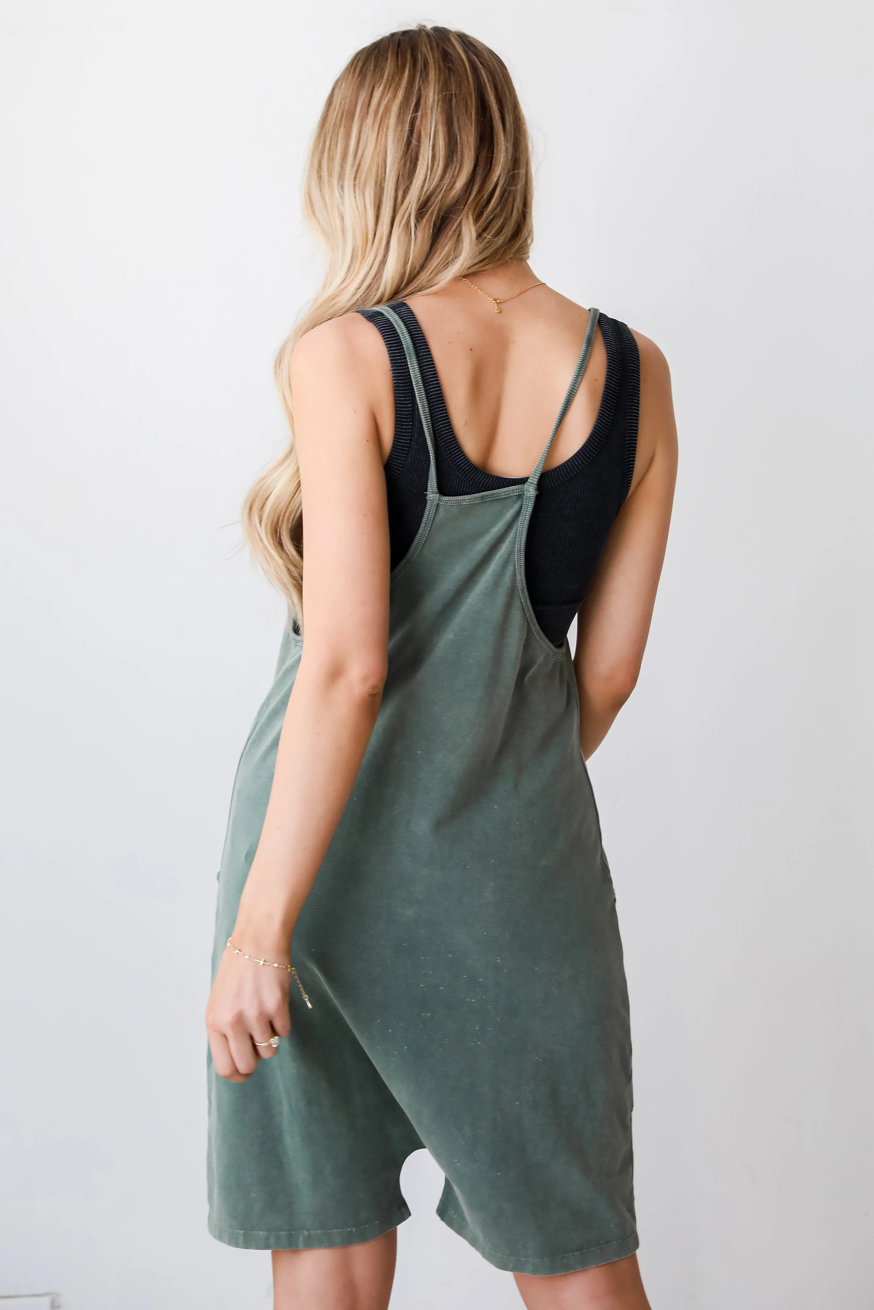 FINAL SALE - Super Base Olive Romper - DU DEAL
