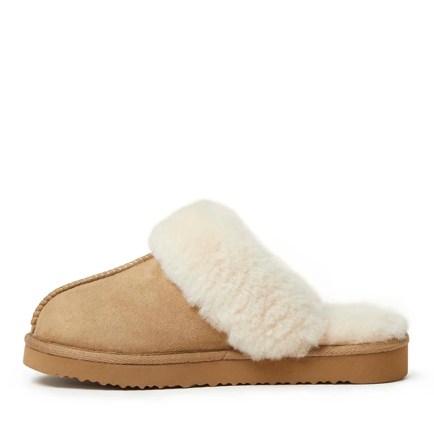 Fireside By Dearfoams Women's Sydney Genuine Shearling Scuff Slipper