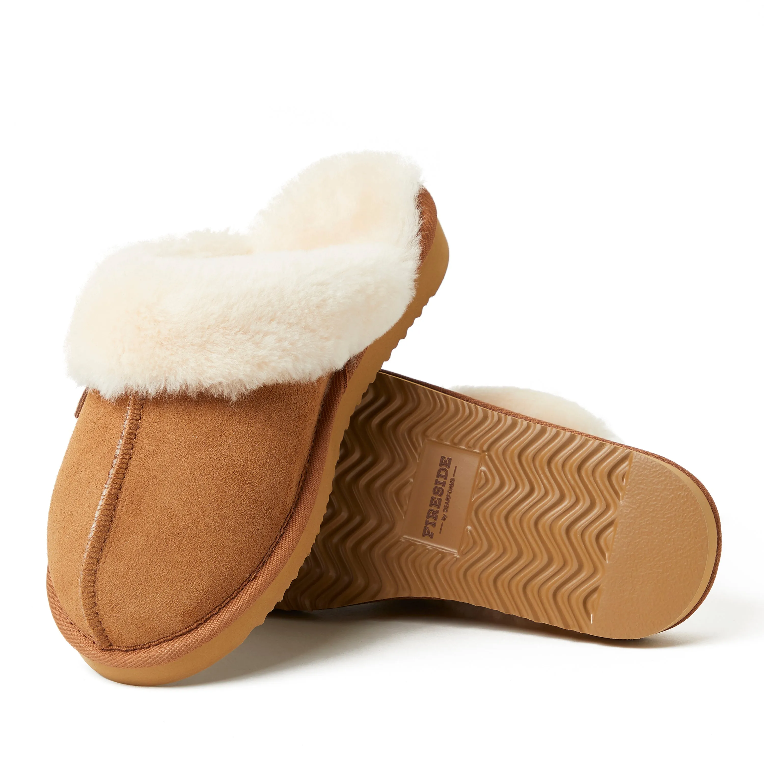 Fireside By Dearfoams Women's Sydney Genuine Shearling Scuff Slipper