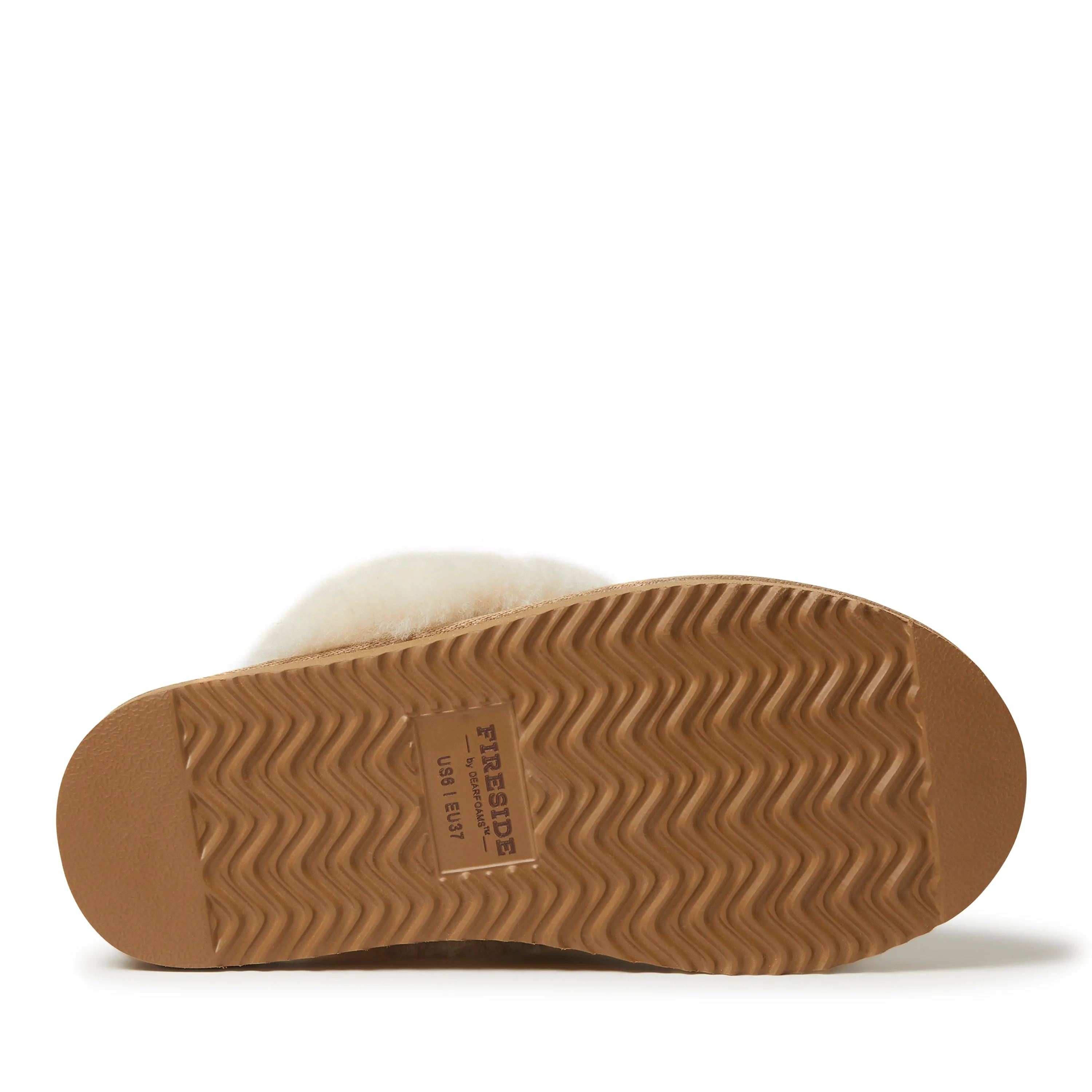 Fireside By Dearfoams Women's Sydney Genuine Shearling Scuff Slipper
