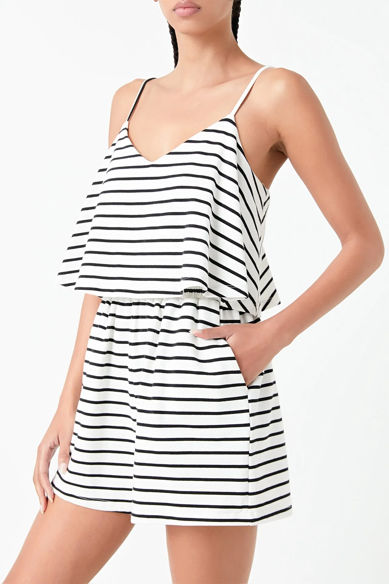 Grey Lab - Stripe Knit Romper