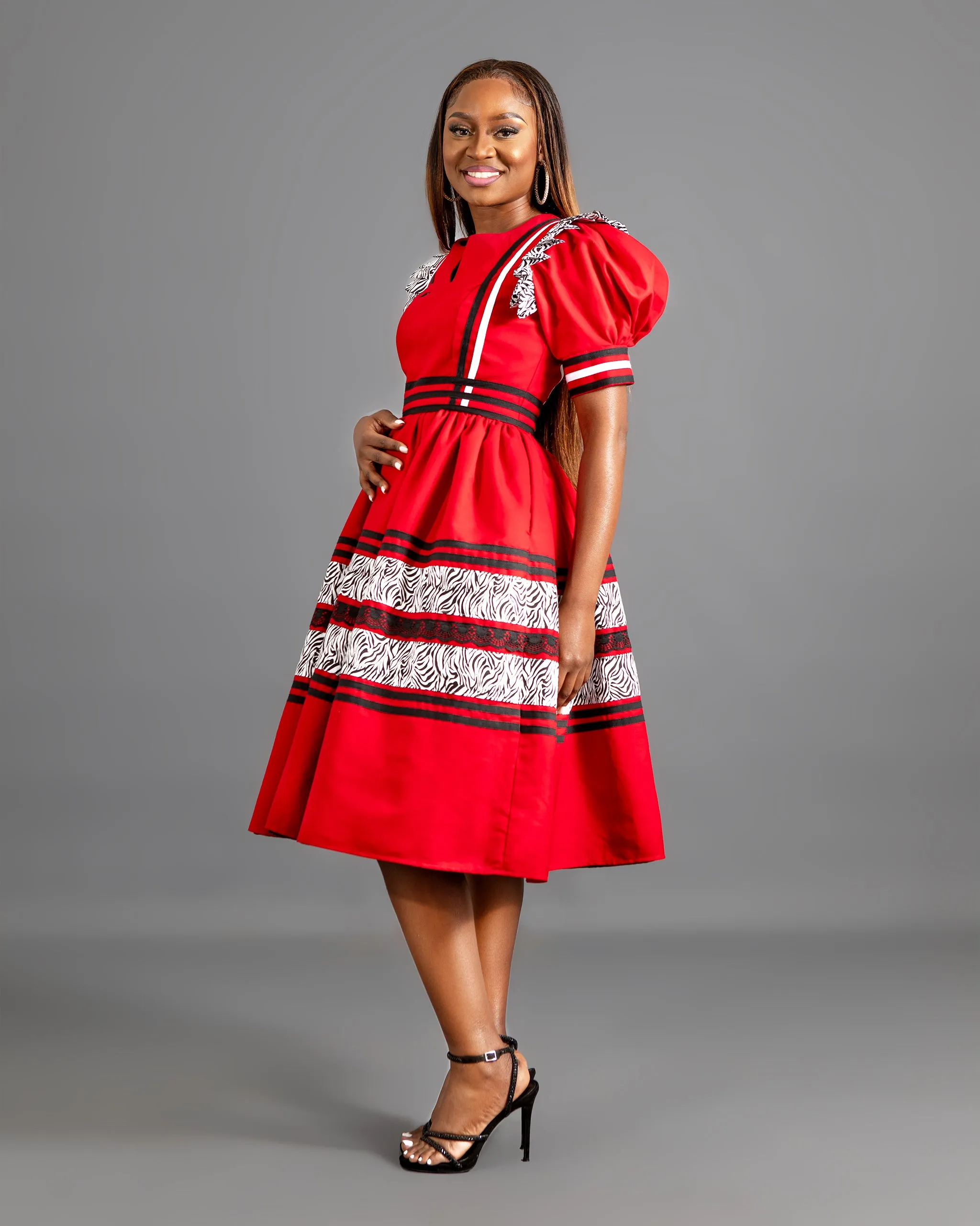 Mapitsi Bespoke Dress in Red