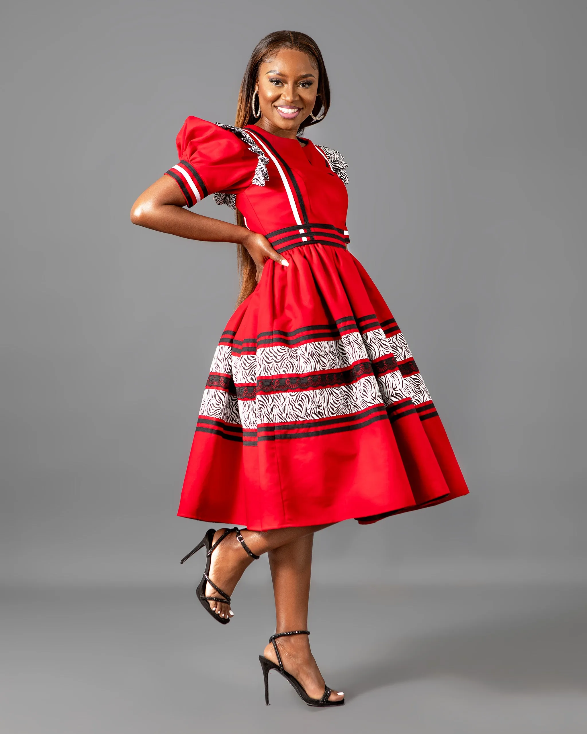 Mapitsi Bespoke Dress in Red