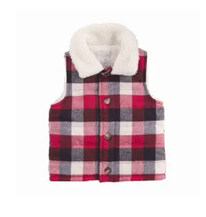 Quilted Plaid Vest