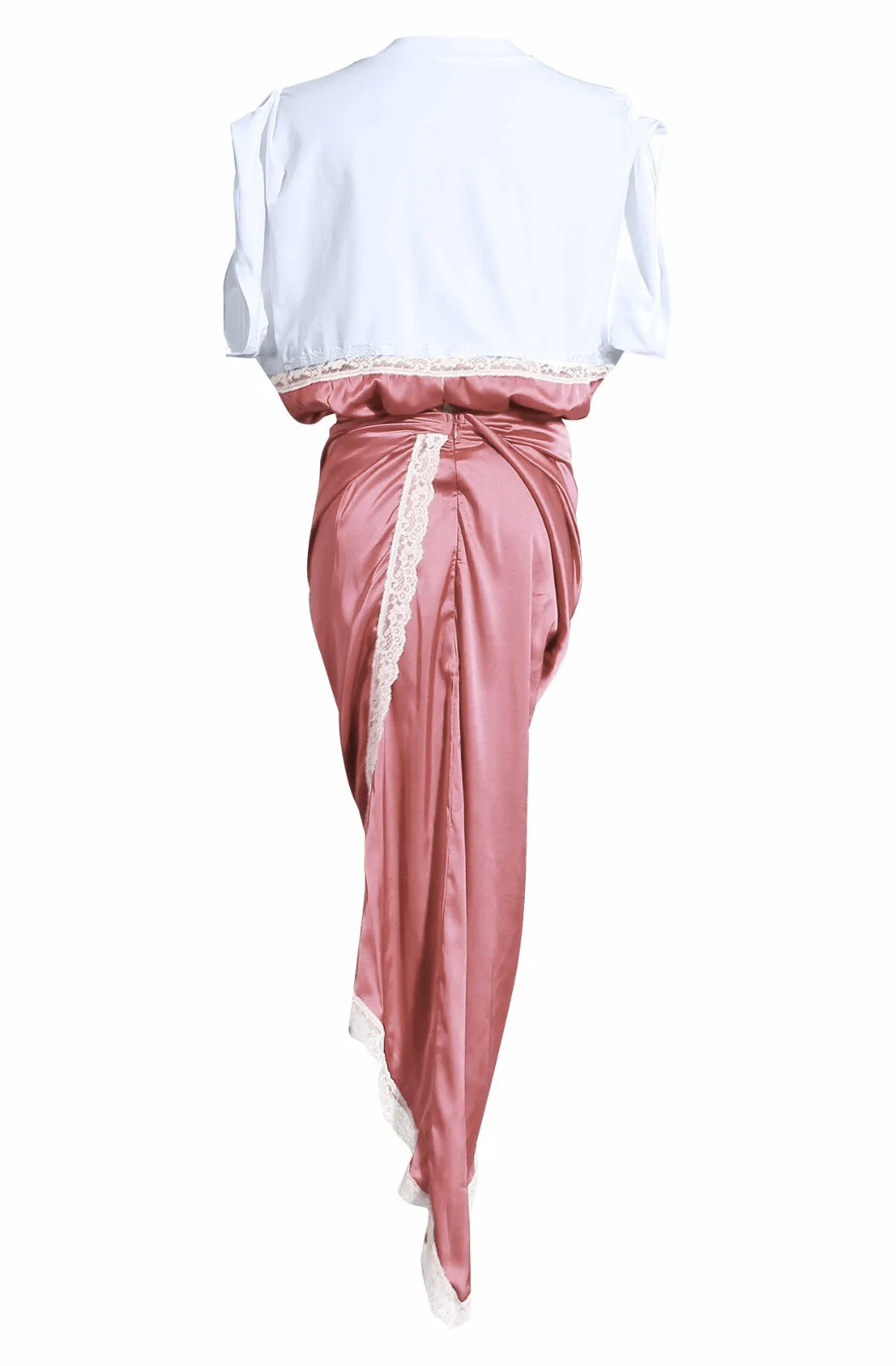 Satin dress with t-shirt