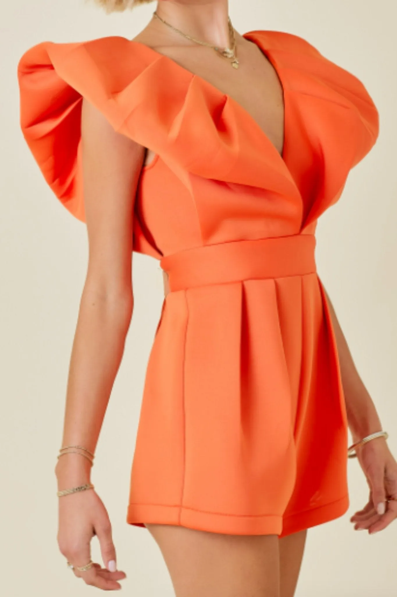 Scuba Romper in Sunkist